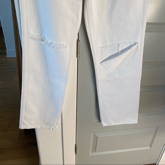NWT Redone Originals 90s High Rise Loose in White With Rips - Picture 7 of 10